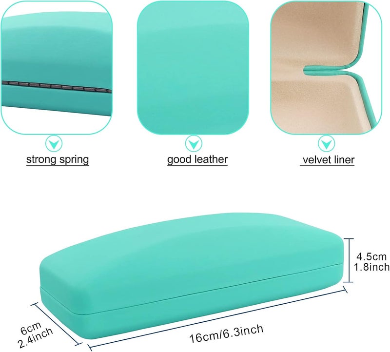 SMARTTOP Hard Shell Eyeglass Case- Glass Case With Cleaning Cloth, Glasses Case hard shell for men women - Image 2